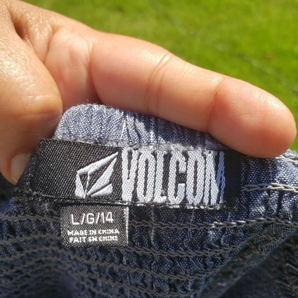 Volcom blue striped spaghetti straps mini dress L - Picture 8 of 8